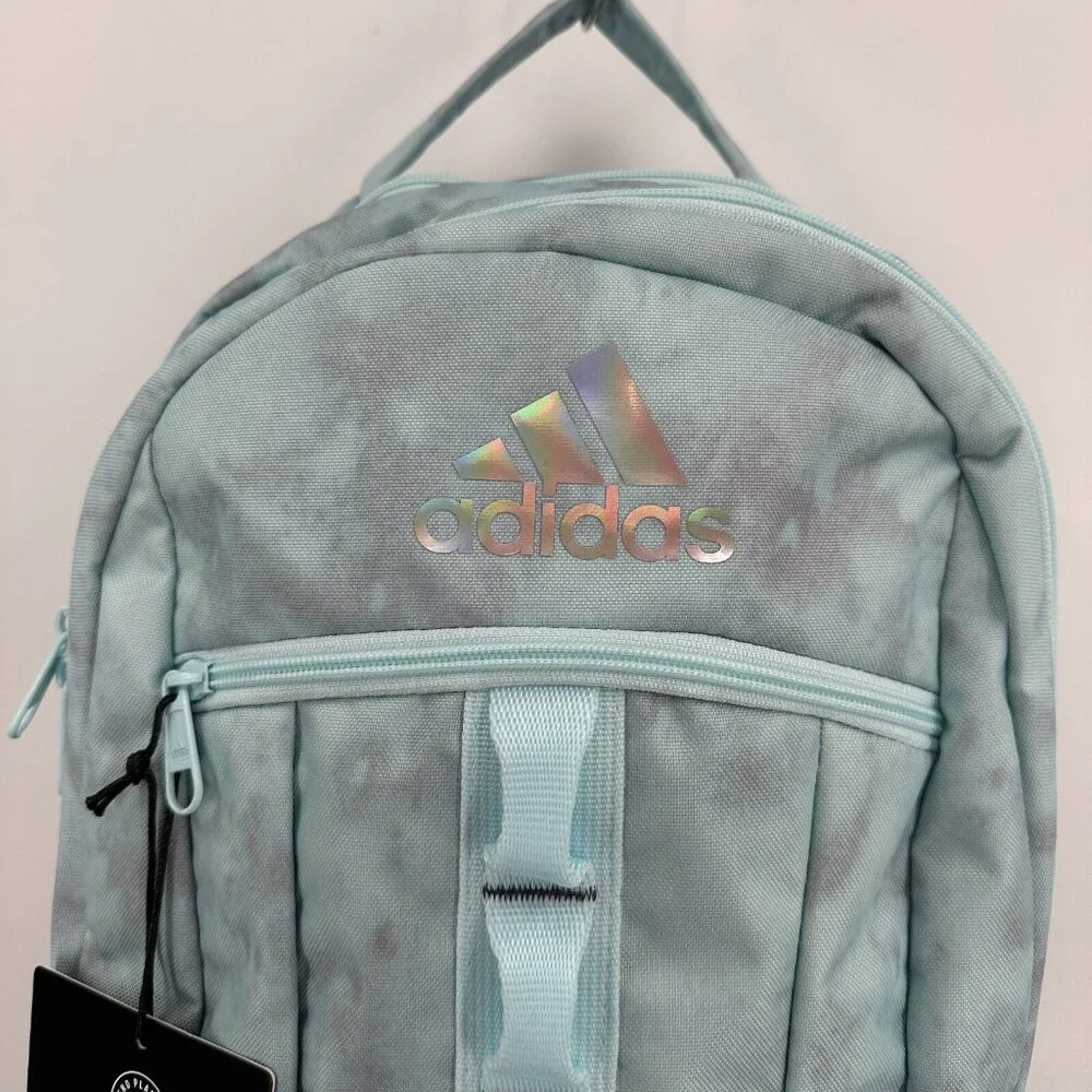 adidas Stratton II Backpack in Light Blue/Gray Large School Bag Fits 17